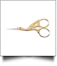 WunderStitch 3.5" Gold Handled Fancy Stork Embroidery Scissors