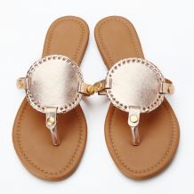 The Coral Palms® EasyStitch Medallion Sandals - ROSE GOLD - CLOSEOUT