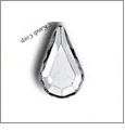 8mm x 4.8mm Crystal Tear Drop Swarovski Hot-Fix Crystals - 5 pcs