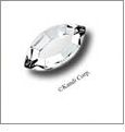 8mm x 4mm Crystal Oval Swarovski Hot-Fix Crystals - 6 pcs