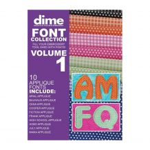 Font Collection Volume 1: Applique Fonts by Designs in Machine Embroidery DIME - DOWNLOAD ONLY