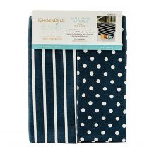 Tea Towels in Navy - Dots & Stripes & Pinstripe by Kimberbell KDKB213