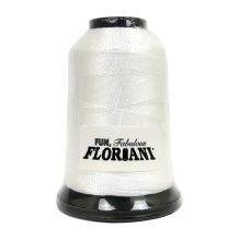 FL12-0800 White - Floriani 12wt. Polyester Embroidery Thread - 400m Spool	