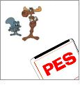 Rocky and Bullwinkle and Friends Embroidery Designs on a BROTHER Embroidery Card PC825B