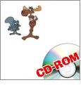 Rocky and Bullwinkle and Friends Embroidery Designs on a Mult-Format CD-ROM PC825200
