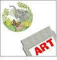 Stephanies Jungle Embroidery Designs by Stephanie Stouffer on an ARTISTA Memory Card PC840A