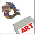 Ocean Songs Embroidery Designs by Laurel Burch on an ARTISTA Embroidery Card PC839A