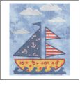 5x7 Ships Ahoy Applique Embroidery Designs by Ashley Embroidery on a Multi-Format CD-ROM ASH019