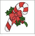 Candy Cane - And Sew On Embroidery Free Embroidery Designs