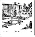 Toile - Blackberry - Kiwi Embroidery Paper - One 8.5in x 11in Sheet