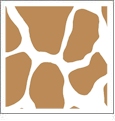 Giraffe - White with Almond - Kiwi Embroidery Paper - One 8.5in x 11in Sheet