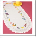 Crocheted Edge Table Runner - Oval - Home Decorating Embroidery Blanks