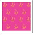 Flip Flops Raspberry with Tangerine - Kiwi Embroidery Paper - One 8.5in x 11in Sheet