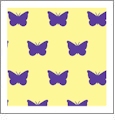 Butterfly Lemon with Grape - Kiwi Embroidery Paper - One 8.5in x 11in Sheet