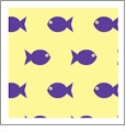 Fish Lemon with Grape - Kiwi Embroidery Paper - One 8.5in x 11in Sheet
