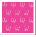 Flip Flops Raspberry with Honeydew - Kiwi Embroidery Paper - One 8.5in x 11in Sheet