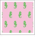 Seahorses Grapefruit with Kiwi - Kiwi Embroidery Paper - One 8.5in x 11in Sheet