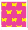 Butterfly Raspberry with Banana - Kiwi Embroidery Paper - One 8.5in x 11in Sheet