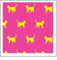 Kitty Raspberry with Banana - Kiwi Embroidery Paper - One 8.5in x 11in Sheet