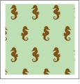 Seahorses Honeydew with Coconut - Kiwi Embroidery Paper - One 8.5in x 11in Sheet