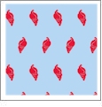Seashells Cloud with Apple - Kiwi Embroidery Paper - One 8.5in x 11in Sheet