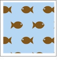 Fish Cloud with Coconut - Kiwi Embroidery Paper - One 8.5in x 11in Sheet