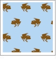 Frogs Cloud with Coconut - Kiwi Embroidery Paper - One 8.5in x 11in Sheet
