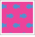 Fish Raspberry with Huckleberry - Kiwi Embroidery Paper - One 8.5in x 11in Sheet