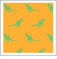 Dinos Tangerine with Kiwi - Kiwi Embroidery Paper - One 8.5in x 11in Sheet