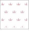 Princess Crown White with Apple - Kiwi Embroidery Paper - One 8.5in x 11in Sheet