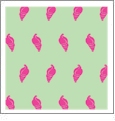 Seashells Honeydew with Raspberry - Kiwi Embroidery Paper - One 8.5in x 11in Sheet
