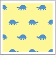 Turtles Lemon with Huckleberry - Kiwi Embroidery Paper - One 8.5in x 11in Sheet