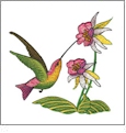 Hummingbirds and Flowers Embroidery Designs by Amazing Designs on a Multi-Format CD-ROM ADC-98J