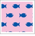 Fish Grapefruit with Blueberry - Kiwi Embroidery Paper - One 8.5in x 11in Sheet