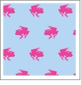 Frogs Cloud with Raspberry - Kiwi Embroidery Paper - One 8.5in x 11in Sheet
