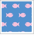 Fish Huckleberry with Grapefruit - Kiwi Embroidery Paper - One 8.5in x 11in Sheet