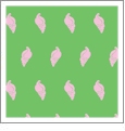 Seashells Kiwi with Grapefruit - Kiwi Embroidery Paper - One 8.5in x 11in Sheet