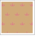 Princess Crown Almond with Raspberry - Kiwi Embroidery Paper - One 8.5in x 11in Sheet