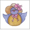 Susan Schmitz Bluebirds Embroidery Designs on a BROTHER Embroidery Card BMC-SP1