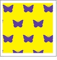 Butterfly Banana with Grape - Kiwi Embroidery Paper - One 8.5in x 11in Sheet