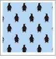 Penguin Cloud with Blackberry - Kiwi Embroidery Paper - One 8.5in x 11in Sheet