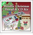 Metallic Christmas Thread & Embroidery Design CD Kit