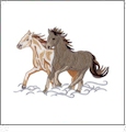 Wild Horses Embroidery Designs by Amazing Designs on a Multi-Format CD-ROM ADP-67J