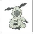 Newton Lamb by Leslie Clark Embroidery Designs on a BROTHER Embroidery Card PC861B