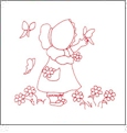 Sunbonnet Sue Embroidery Designs by Amazing Designs on a Multi-Format CD-ROM ADC-150J