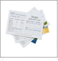 Serger Reference Cards 50/pkg.