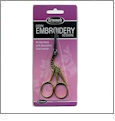 3.5" Gold Handled Fancy Stork Embroidery Scissors
