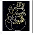 Mr. & Mrs. Snowman Silver with Gold Nailhead Combo 5