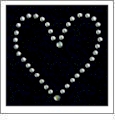 Heart Silver Nailheads with Crystal 1.5