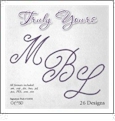 OESD Truly Yours Embroidery Designs on a Multi-Format CD-ROM + 8 Print N Stitch Note Cards + 15 Bonus Embroidery Designs + Embroidery Scissors